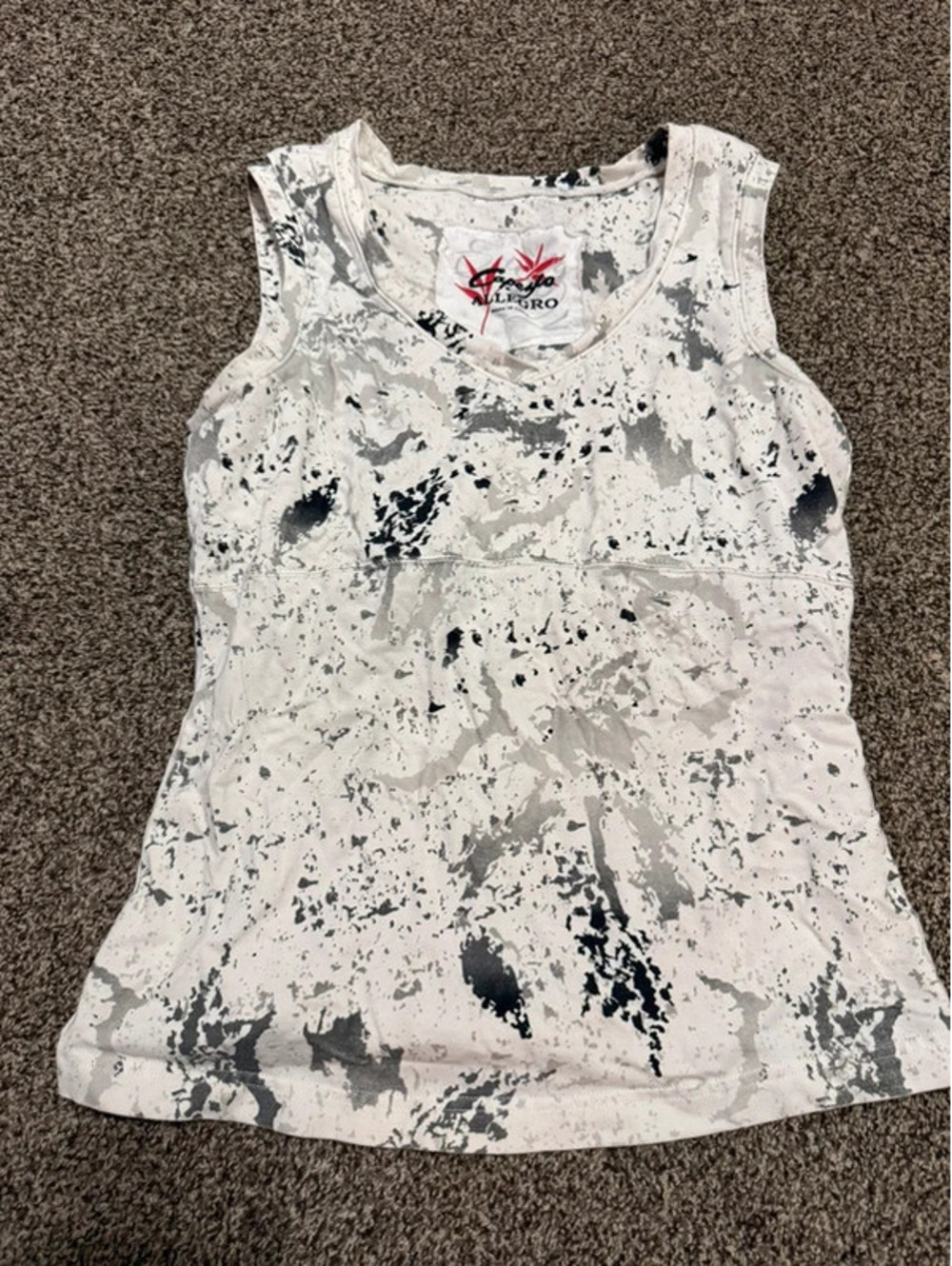 Vintage Y2K Capezio Women’s Abstract Splatter Dance Tank Top